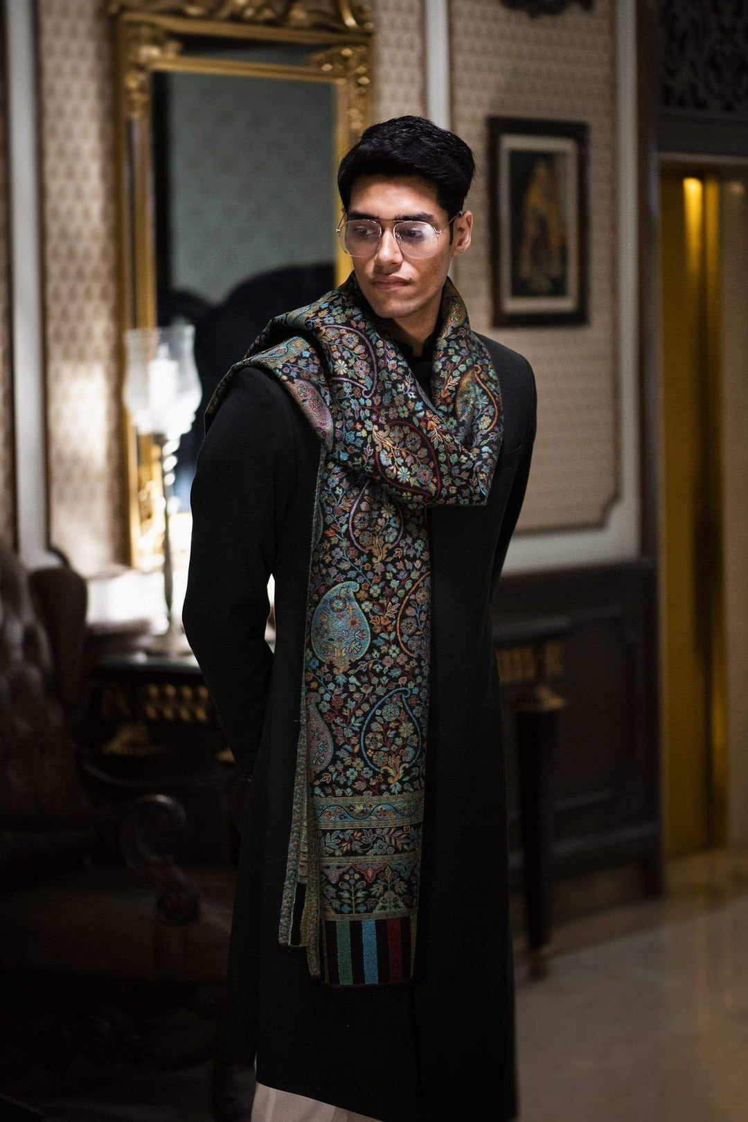Pashtush Mens Reversible Soft – Fine Muffler, And Pashtush Wool Warm Global