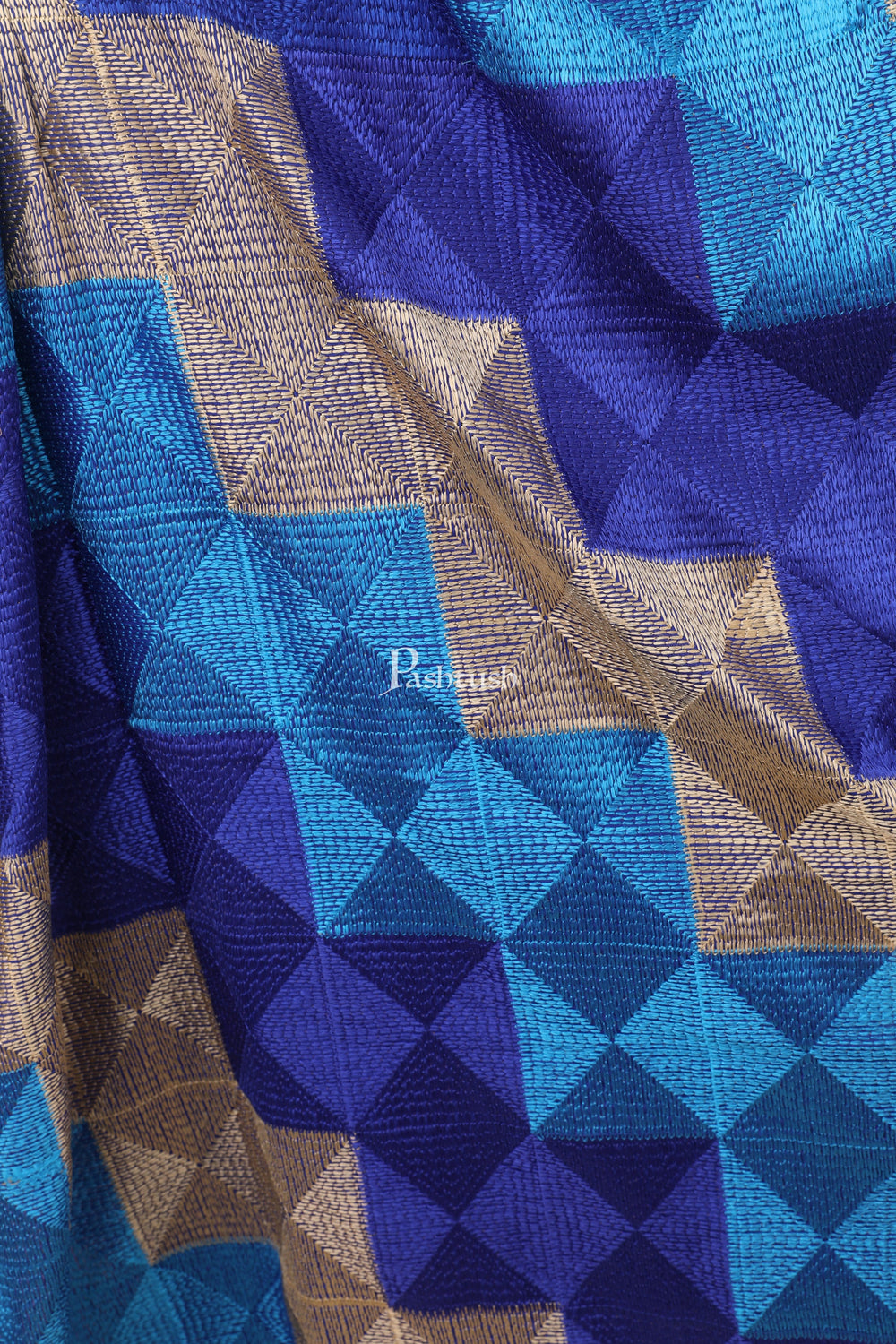 Pashtush India 114x228 Pashtush Womens Phulkari Dupatta with Multicoloured Embroidery