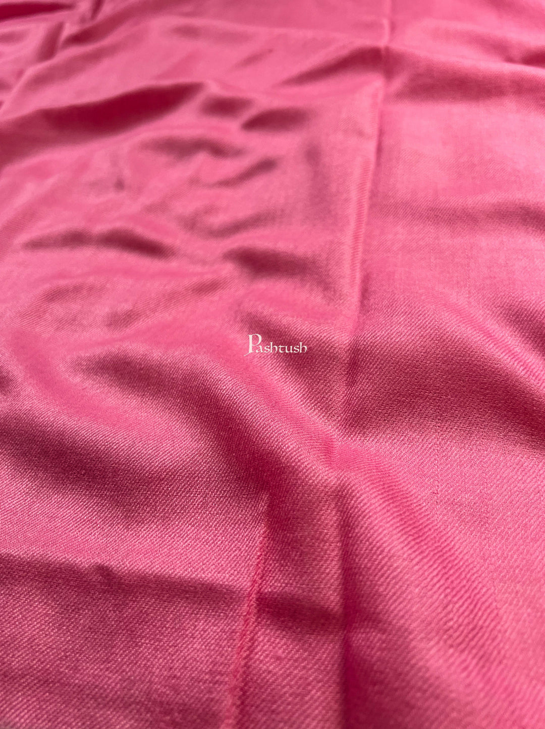 Pashtush Womens Fine Wool Stole, Solid Colour, Light Weight, Soft and Warm, Pink