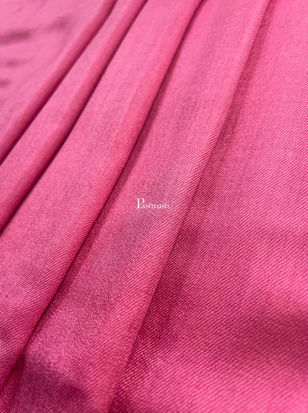 Pashtush Womens Fine Wool Stole, Solid Colour, Light Weight, Soft and Warm, Pink