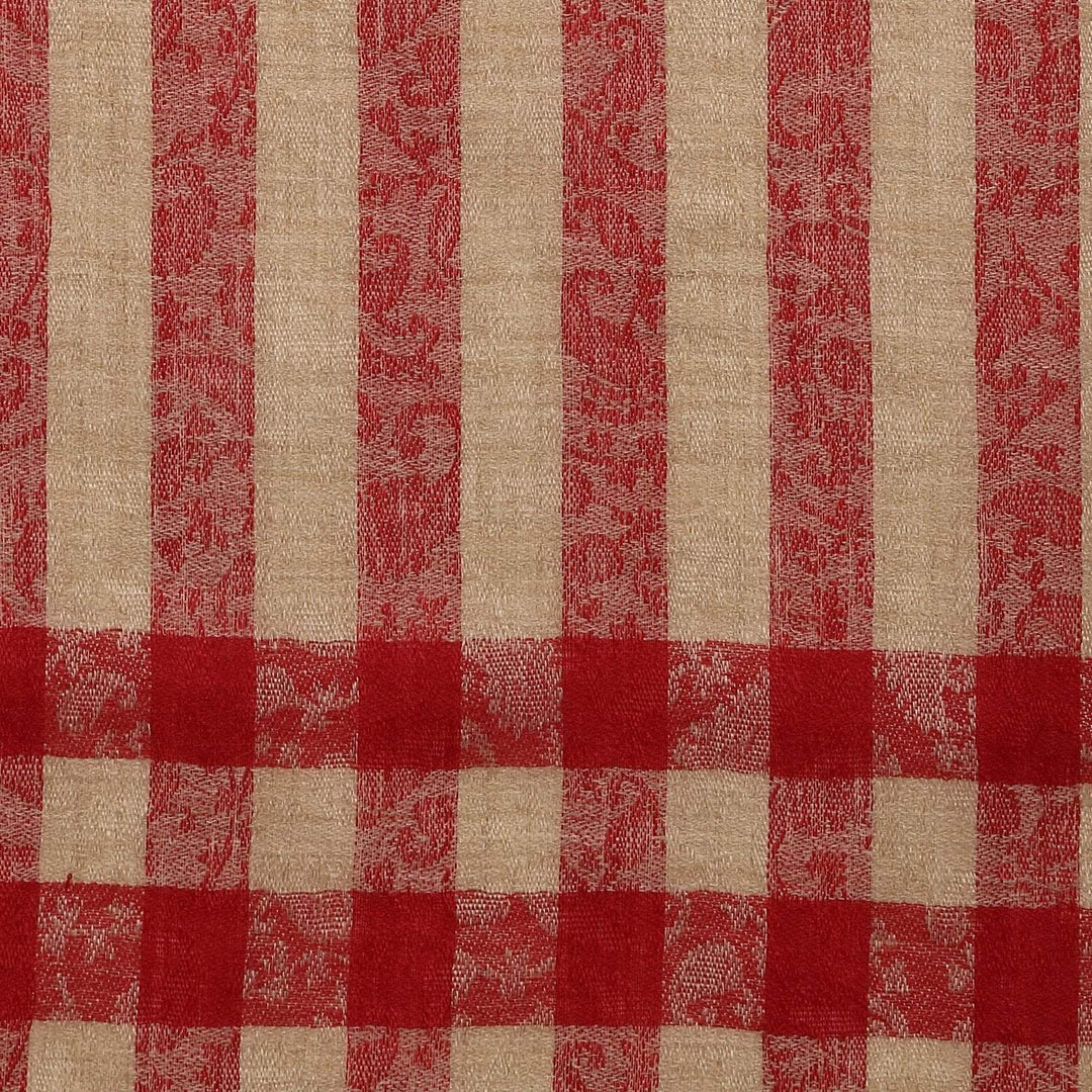 Pashtush India Pashtush Womens Luxury Wool Check Scarf, Soft Pashmina Scarf Stole, Extra-Fine