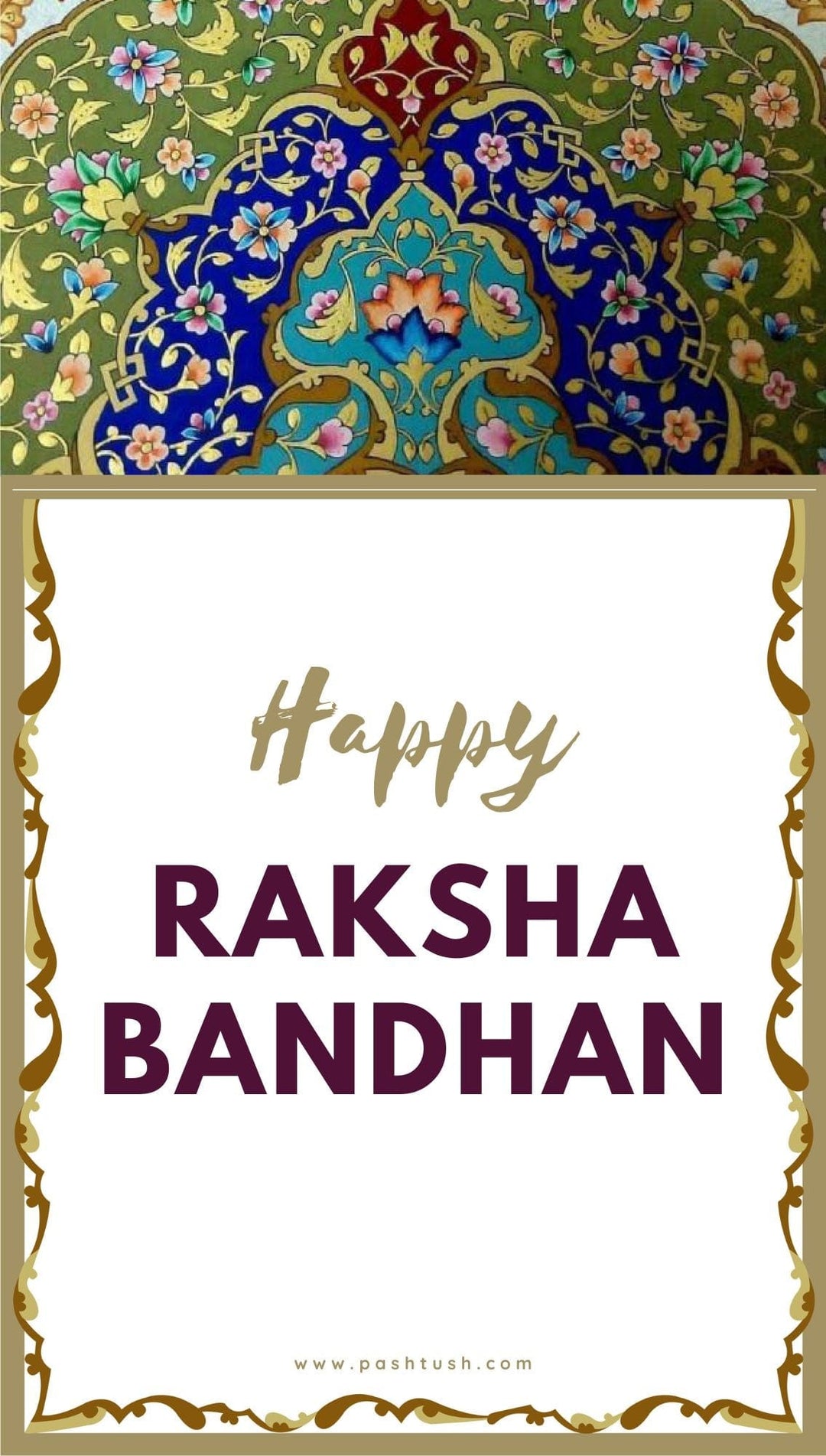 pashtush rakhi Gift Note - Happy Raksha Bandhan