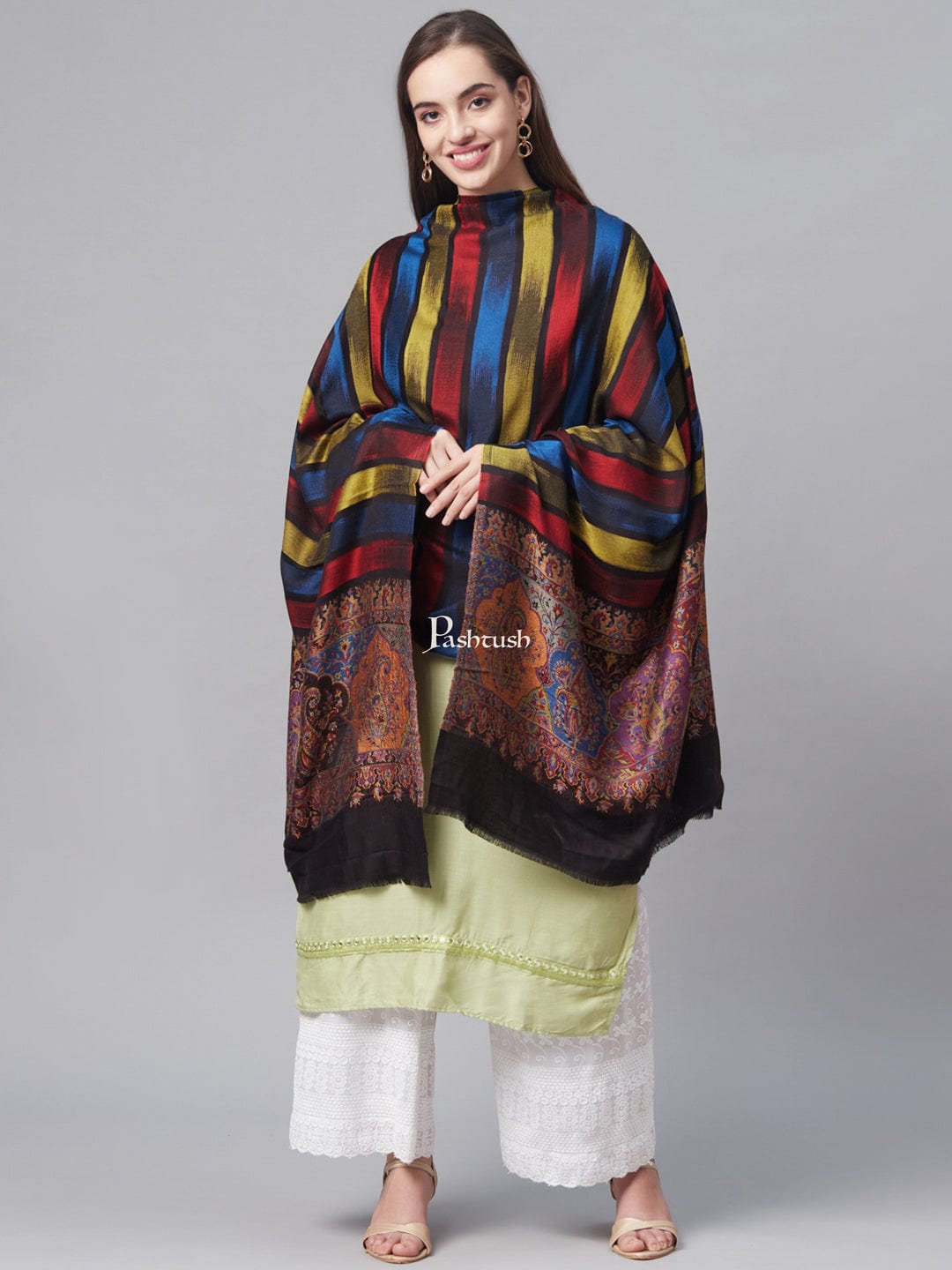 Pashtush India Gift Pack Pashtush Gift Set of Bamboo Stole with Phool Oudh Incense Sticks, Premium Gift Box Packaging