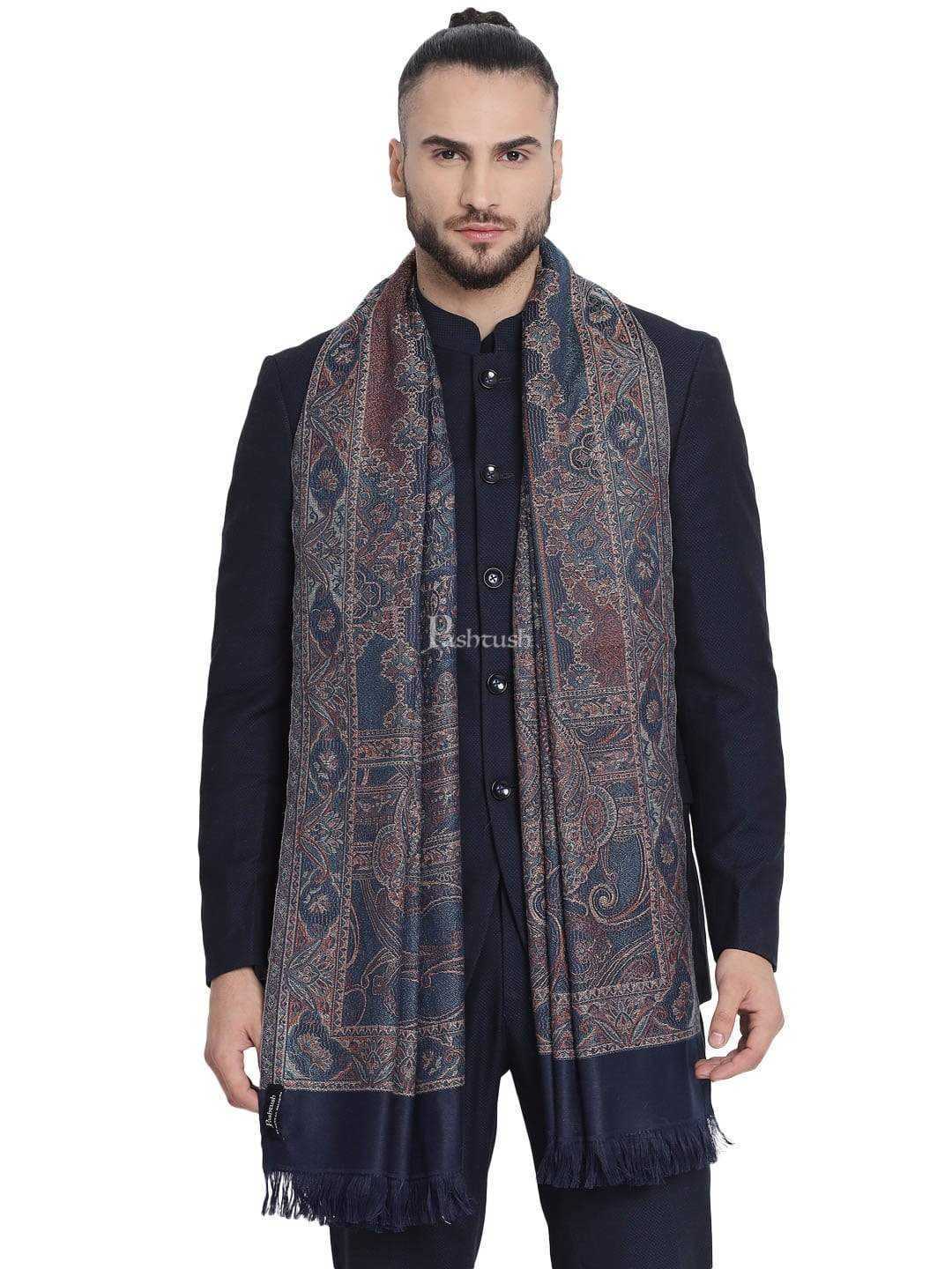 Pashtush India Gift Pack Pashtush Gift Set of Jamawar Shawl with Phool Oudh Incense Sticks, Premium Gift Box Packaging