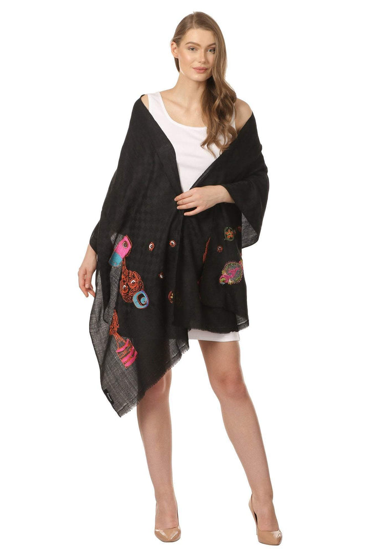 Pashtush India 70x200 Pashtush Handmade Neon Checkered Scarf ( Alchemy Collection )