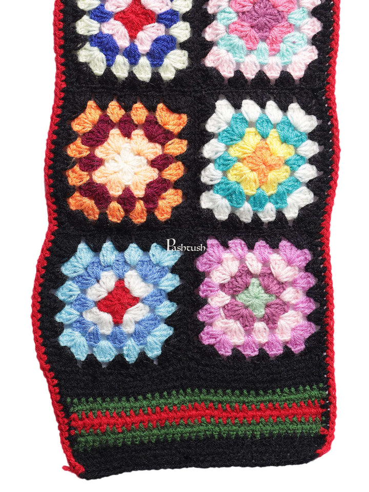 Pashtush India Womens Stoles and Scarves Scarf Pashtush Handmade Womens Stole, Hand Knitted, Checkered Scarf ( Alchemy Collection ), Multicoloured
