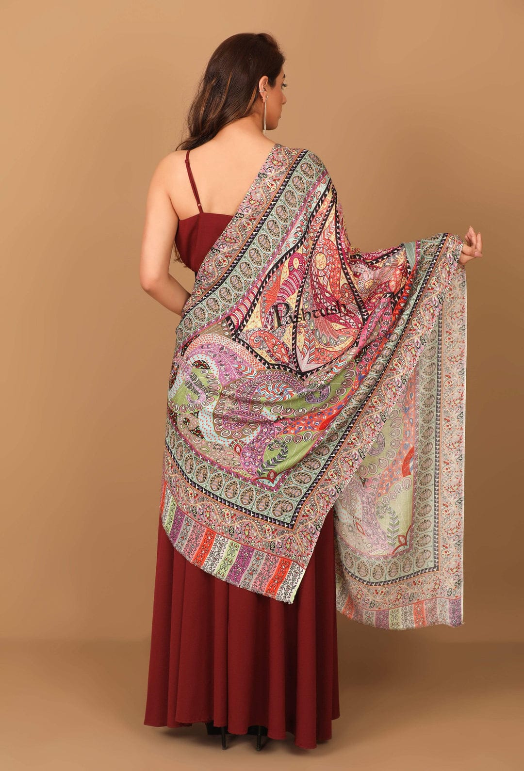 Pashtush India Gift Pack Pashtush His and Her Gift Set of Bamboo Stoles, Multicoloured, Packaged in Keepsake Wooden Chester Gift Box