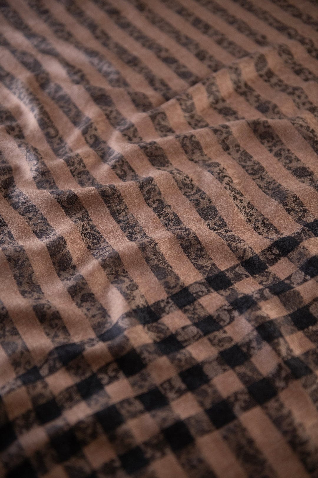 Pashtush India Gift Pack Pashtush His And Her Gift Set Of Check-Stripe Stoles With Premium Gift Box Packaging, Black and Sea Green