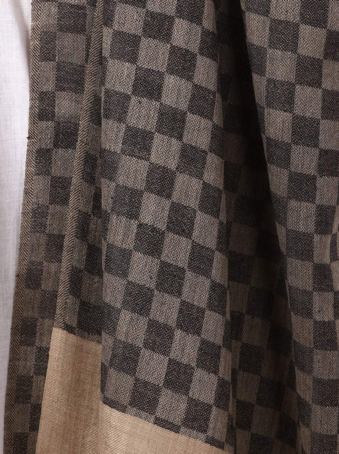 Pashtush India Gift Pack Pashtush His And Her Gift Set Of Checkered Stoles With Premium Gift Box Packaging, Black and Maroon