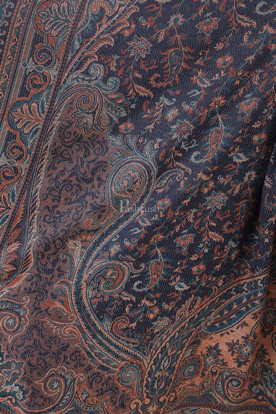 Pashtush India Gift Pack Pashtush His And Her Gift Set of Mens Fine Wool Stole and Womens Jamawar Shawl, Premium Gift Box Packaging, Taupe and Blue