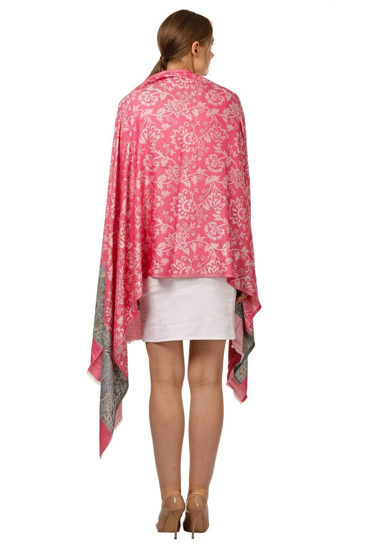 Pashtush India Gift Pack Pashtush His And Her Set Of Bamboo Stole With Premium Gift Box Packaging, Blue and Pink