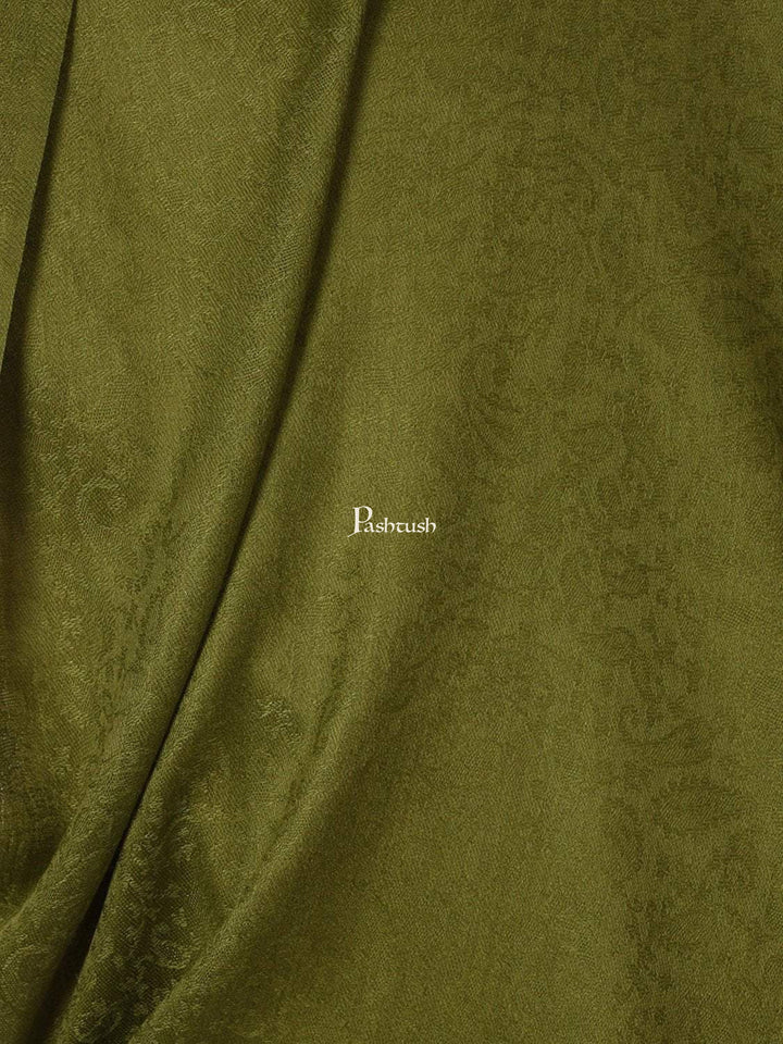 Pashtush India Gift Pack Pashtush His And Her Set Of Fine Wool Self Stoles With Premium Gift Box Packaging, Emerald Green and Mustard