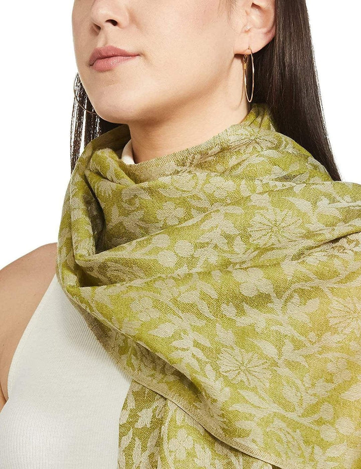 Pashtush India Gift Pack Pashtush His And Her Set Of Fine Wool Stoles, Premium Gift Box Packaging, Emerald Green