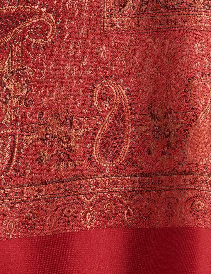 Pashtush India Gift Pack Pashtush His And Her Set Of Jamawar Stole and Shawl, Premium Gift Box Packaging, Black and Maroon