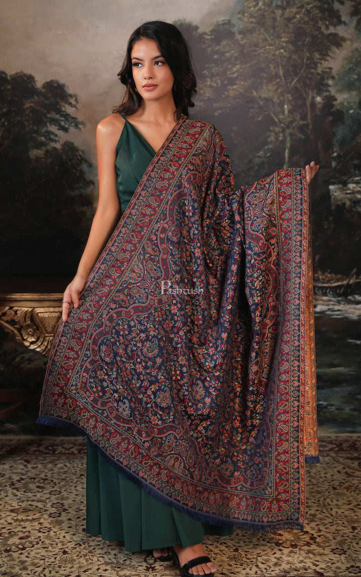 Pashtush India Gift Pack Pashtush His And Her Set Of Mens Checkerd Stole and Womens Faux Pashmina Shawl, Premium Gift Box Packaging, Black and Multicolour