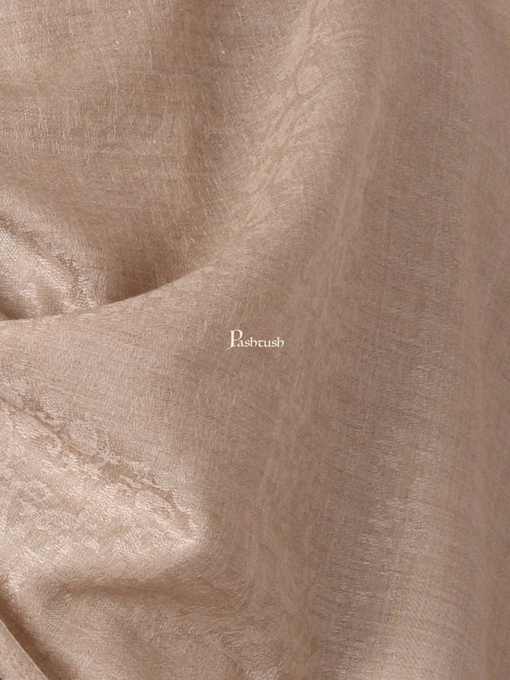 Pashtush India Gift Pack Pashtush His And Her Set Of Mens Fine Wool Stole and Womens Twilight Stole, Premium Gift Box Packaging, Beige and Gold