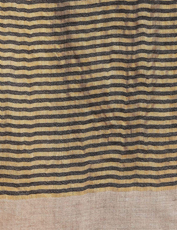 Pashtush India Gift Pack Pashtush His And Her Set Of Mens Fine Wool Stole and Womens Twilight Stole, Premium Gift Box Packaging, Beige and Gold