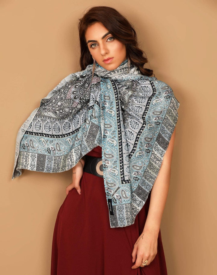 Pashtush India Gift Pack Pashtush His And Her Set Of Mens Twilight Stole and Womens Bamboo Stole, Premium Gift Box Packaging, Gold and Multicolour