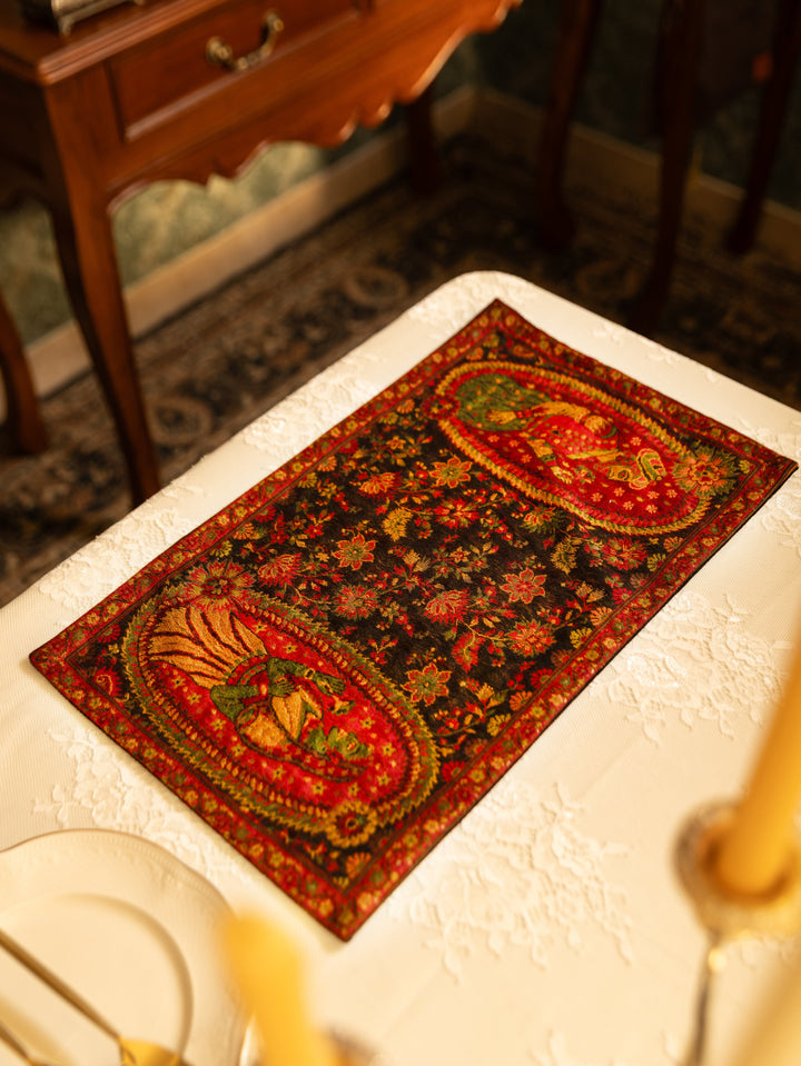 Pashtush India Gift Pack Pashtush Luxury Table Runner with Mats Set, Twilight Collection, Multicolour
