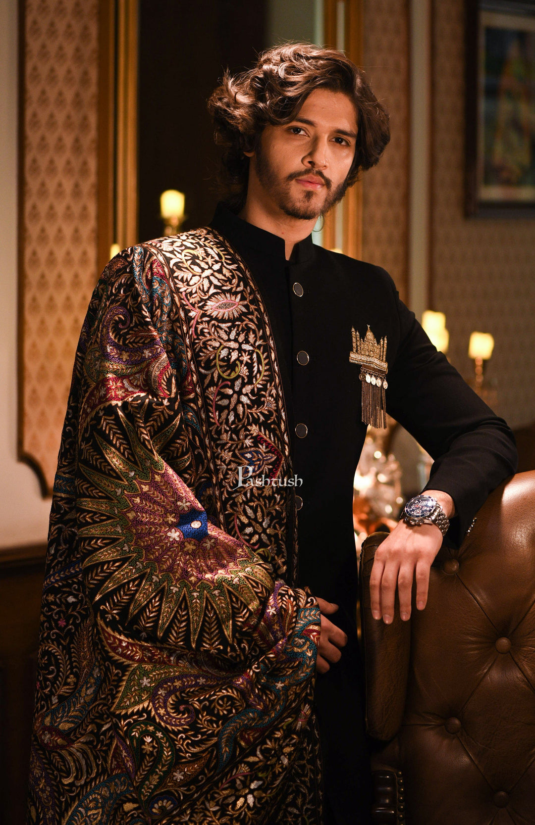 Pashtush India Mens Shawls Gents Shawl Pashtush Men&