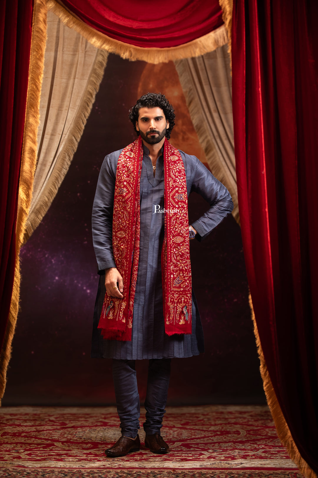 Pashtush India Mens Shawls Gents Shawl Pashtush Men&