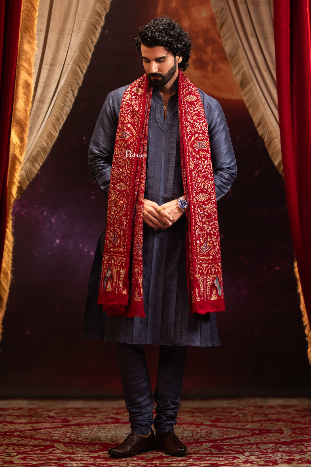 Pashtush India Mens Shawls Gents Shawl Pashtush Men&