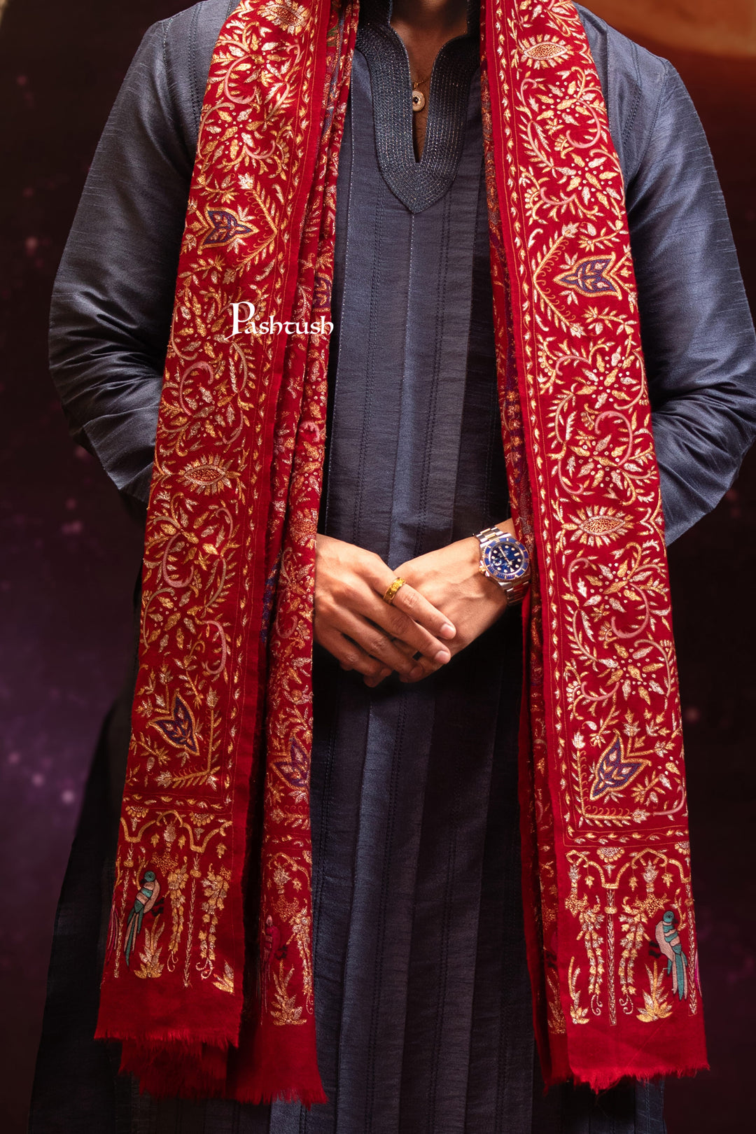 Pashtush India Mens Shawls Gents Shawl Pashtush Men&