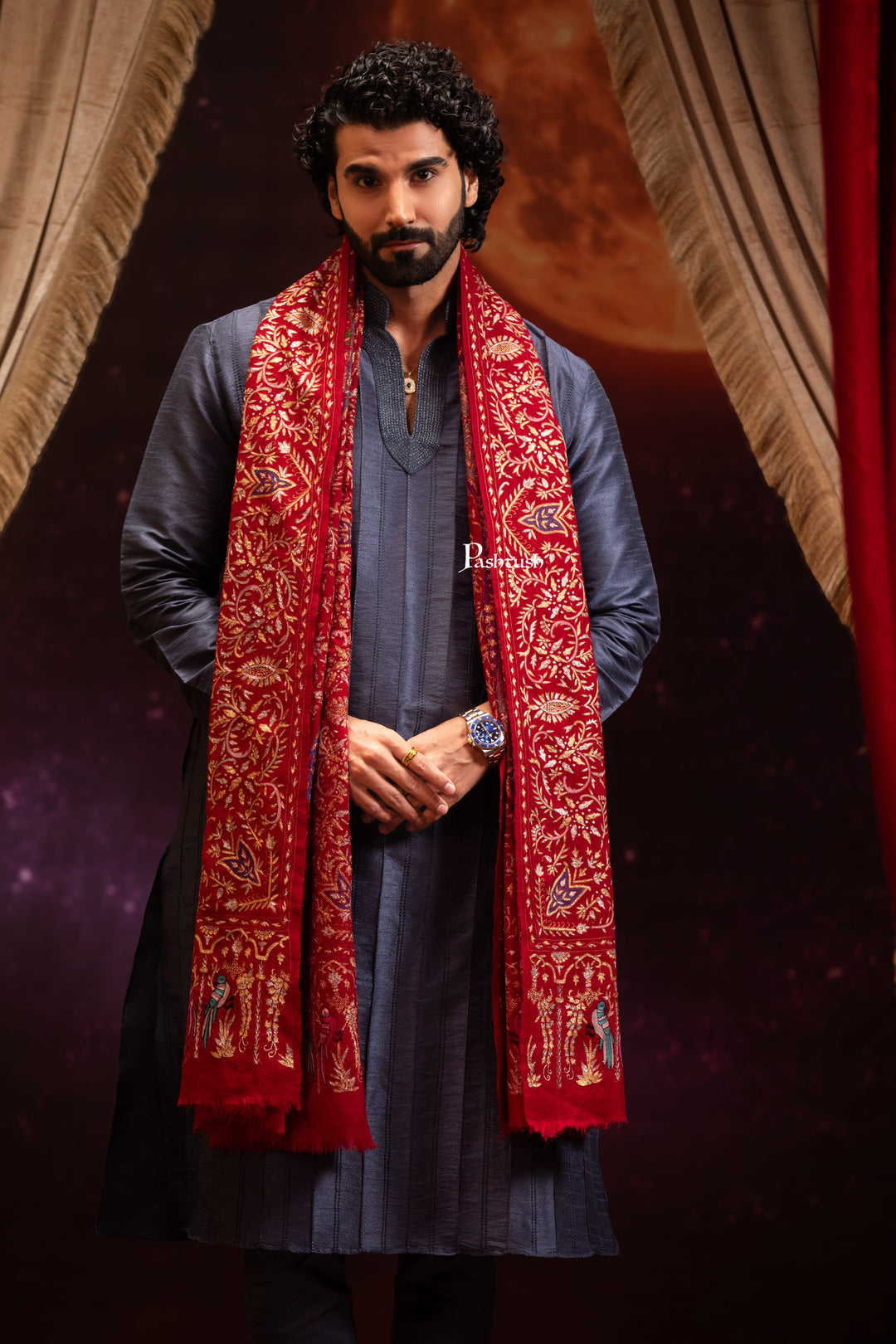 Pashtush India Mens Shawls Gents Shawl Pashtush Men&