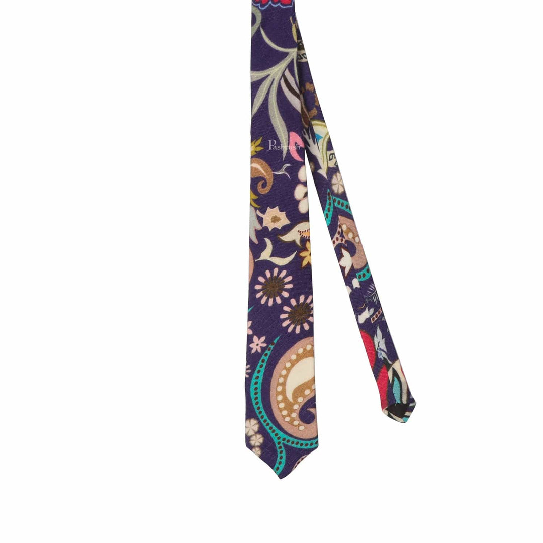 Pashtush India Mens Neckties Ties for Men Pashtush mens 100% Pure Wool with Woolmark Certificate tie, Printed design, Multicolour