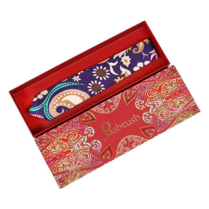 Pashtush India Mens Neckties Ties for Men Pashtush mens 100% Pure Wool with Woolmark Certificate tie, Printed design, Multicolour