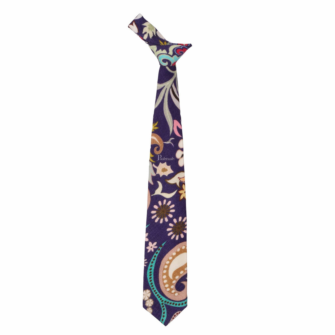 Pashtush India Mens Neckties Ties for Men Pashtush mens 100% Pure Wool with Woolmark Certificate tie, Printed design, Multicolour