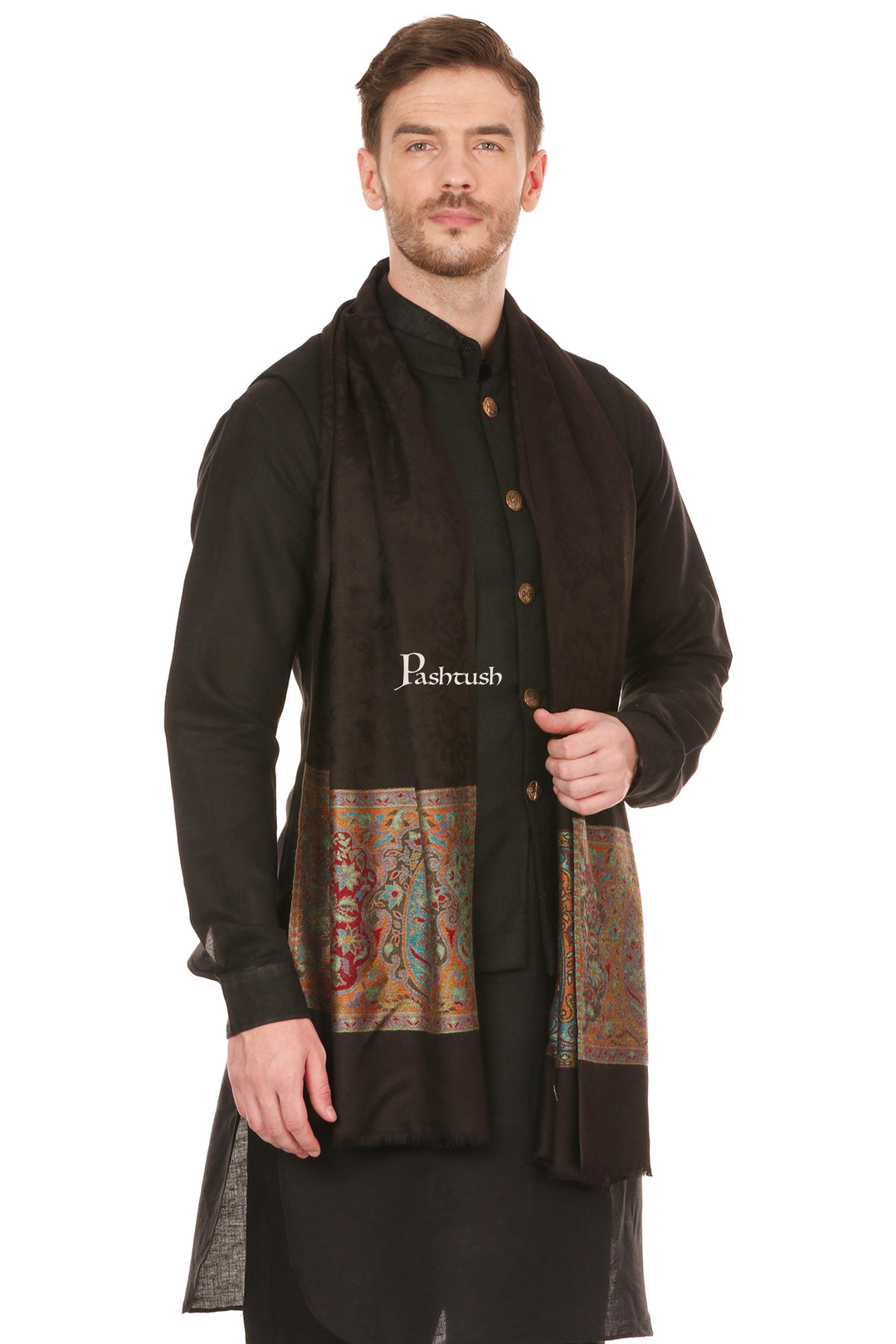 Pashtush India Mens Scarves Stoles and Mufflers Pashtush Mens Bamboo Scarf Stole, Extra Soft