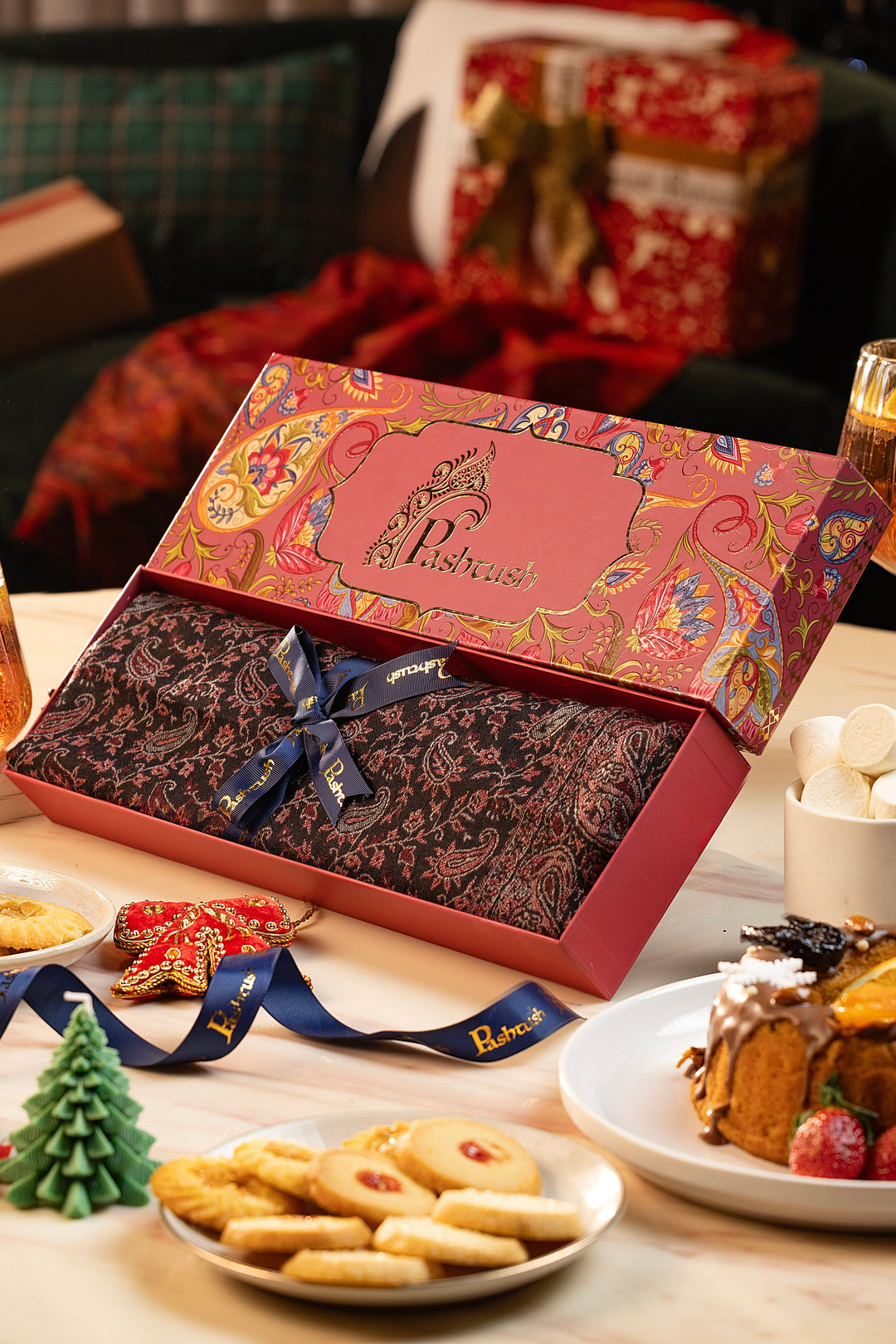 Pashtush India Gift Pack Pashtush Mens Ethnic Weave Stole, Fine Wool