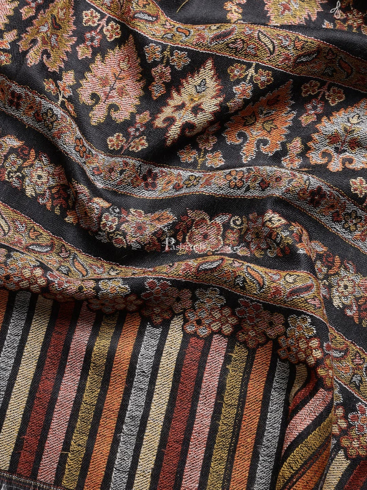 Pashtush India Mens Shawls Gents Shawl Pashtush mens Extra Fine Wool shawl, Ethnic design, Black