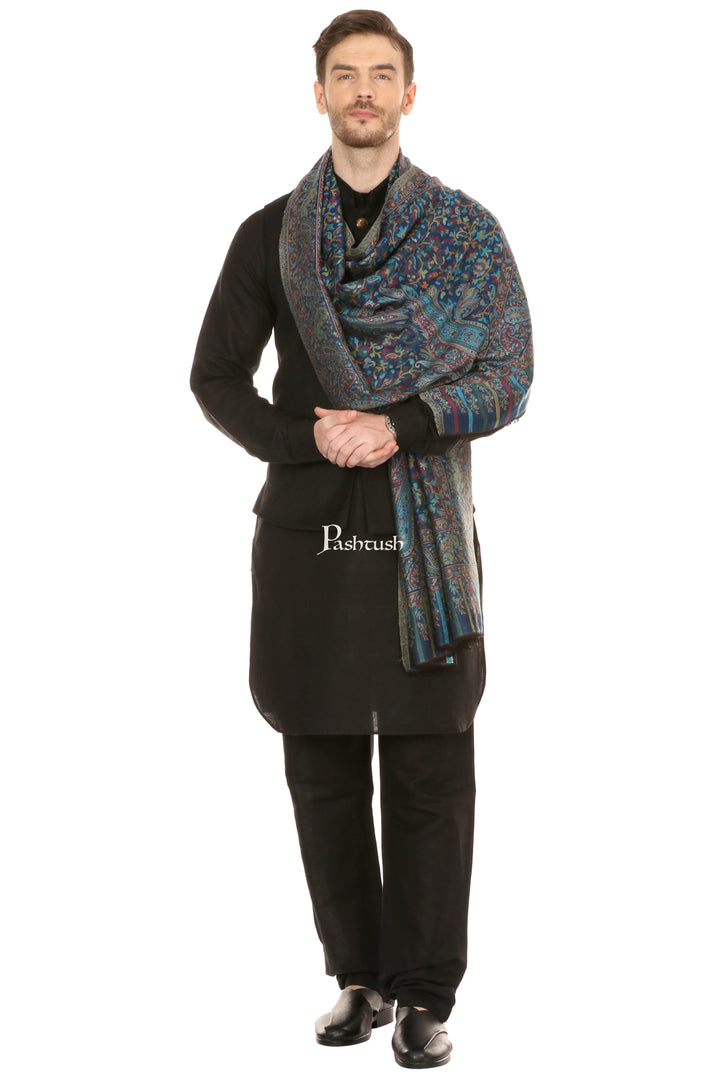 Pashtush India Mens Scarves Stoles and Mufflers Pashtush Mens Fine Soft Ethnic Stole