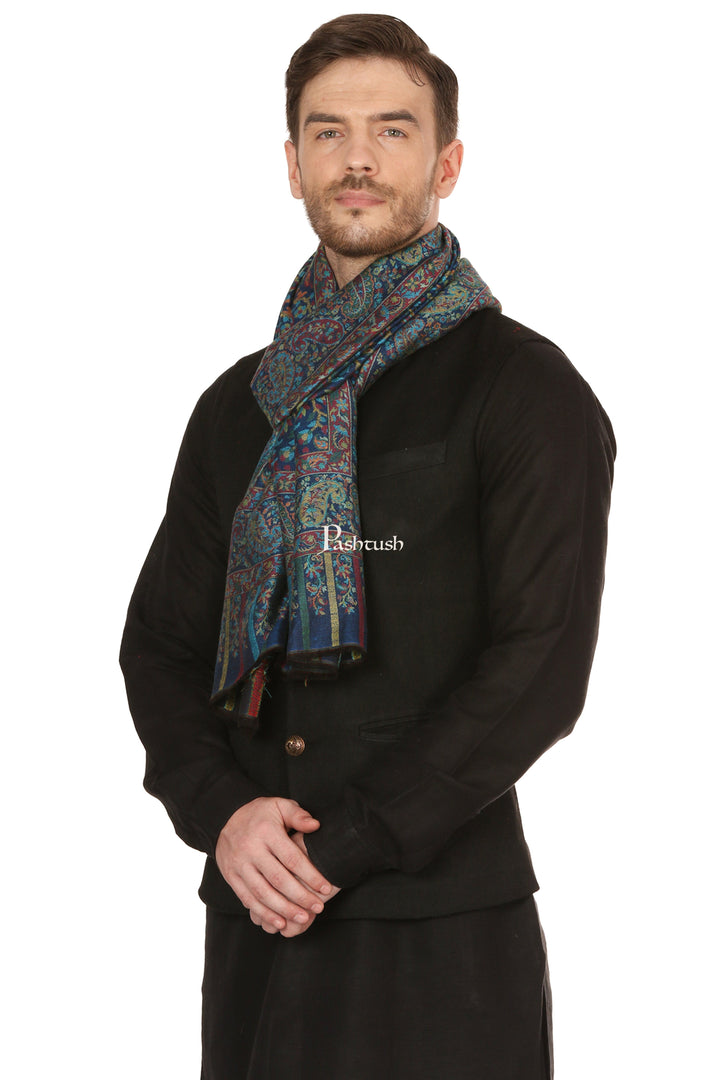 Pashtush India Mens Scarves Stoles and Mufflers Pashtush Mens Fine Soft Ethnic Stole