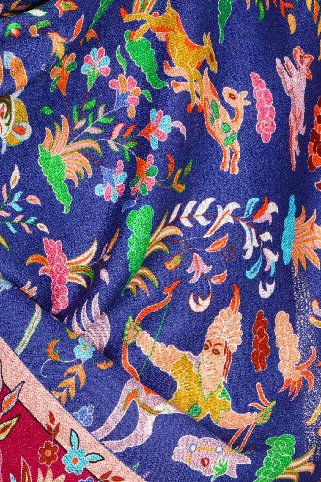 Pashtush India Stole Pashtush Mens fine Soft Ethnic Stole - Blue