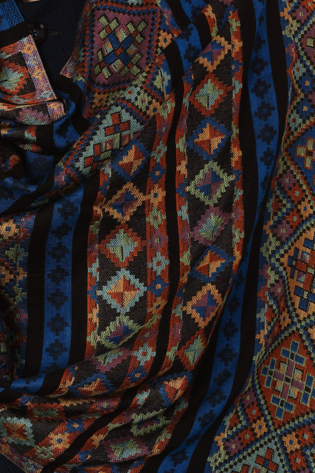 Pashtush India Stole Pashtush Mens fine Soft Ethnic Stole - Blue