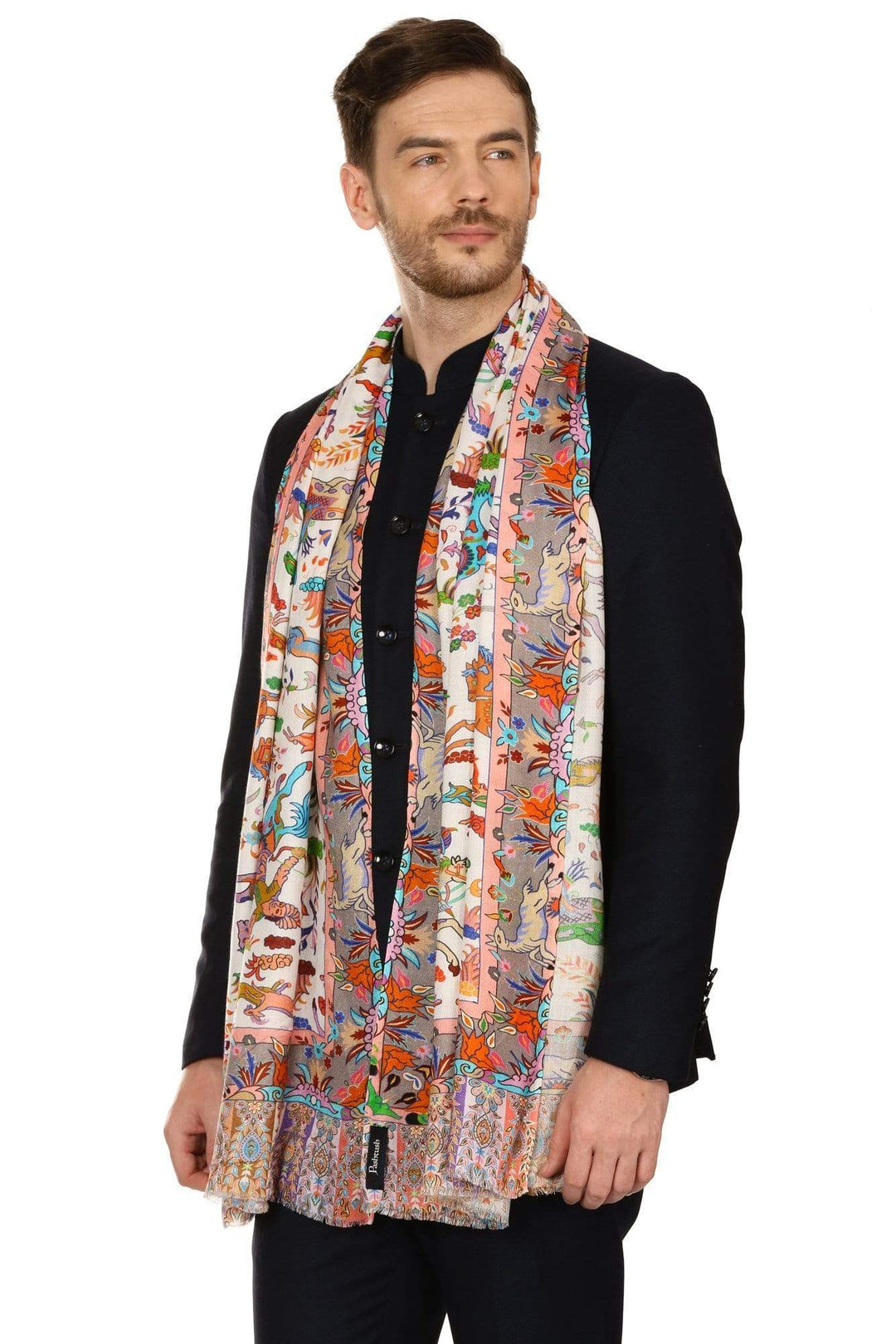 Pashtush India Gift Pack Pashtush Mens Fine Soft Ethnic Stole - Multi Color