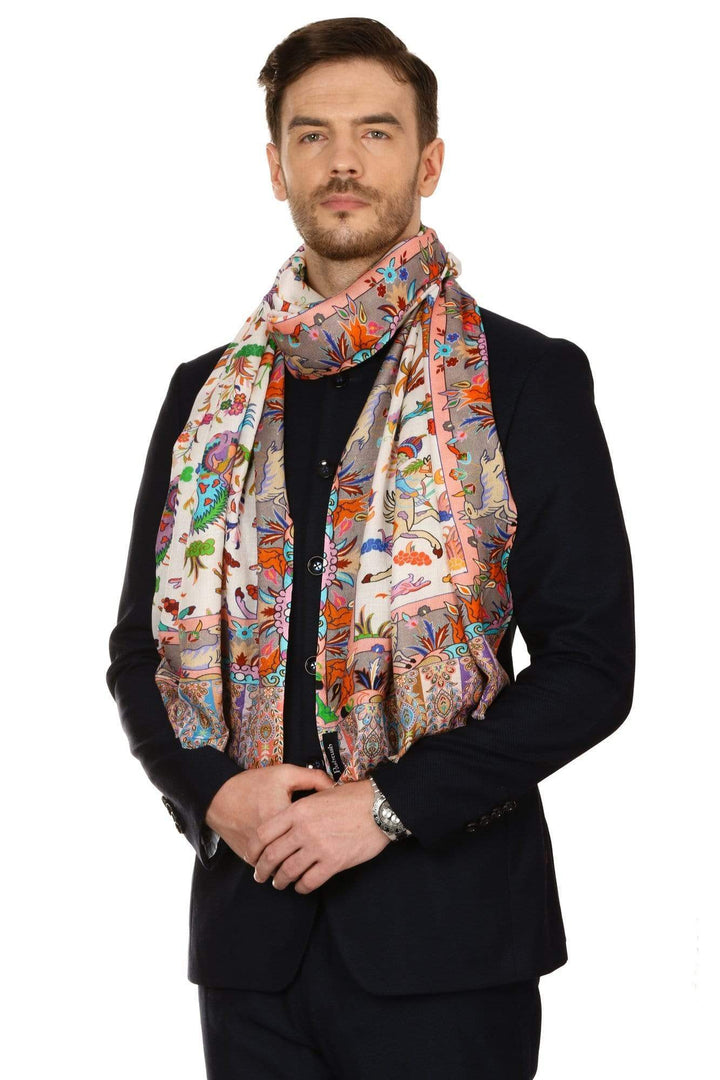 Pashtush India Gift Pack Pashtush Mens Fine Soft Ethnic Stole - Multi Color