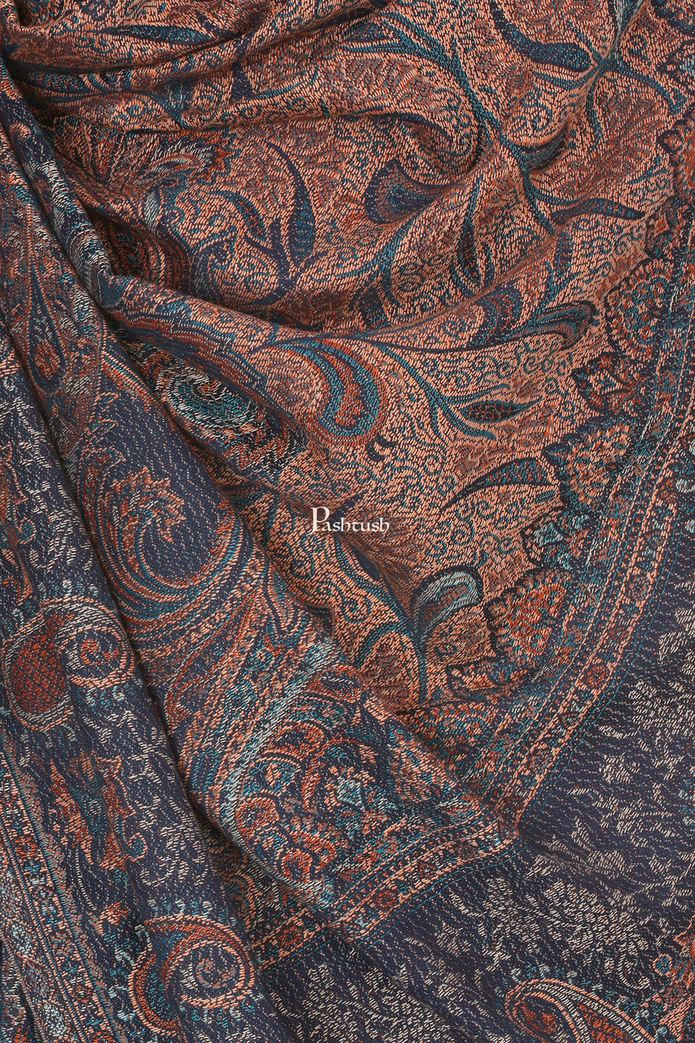 Pashtush Mens Fine Soft Ethnic Stole Mutli Blue