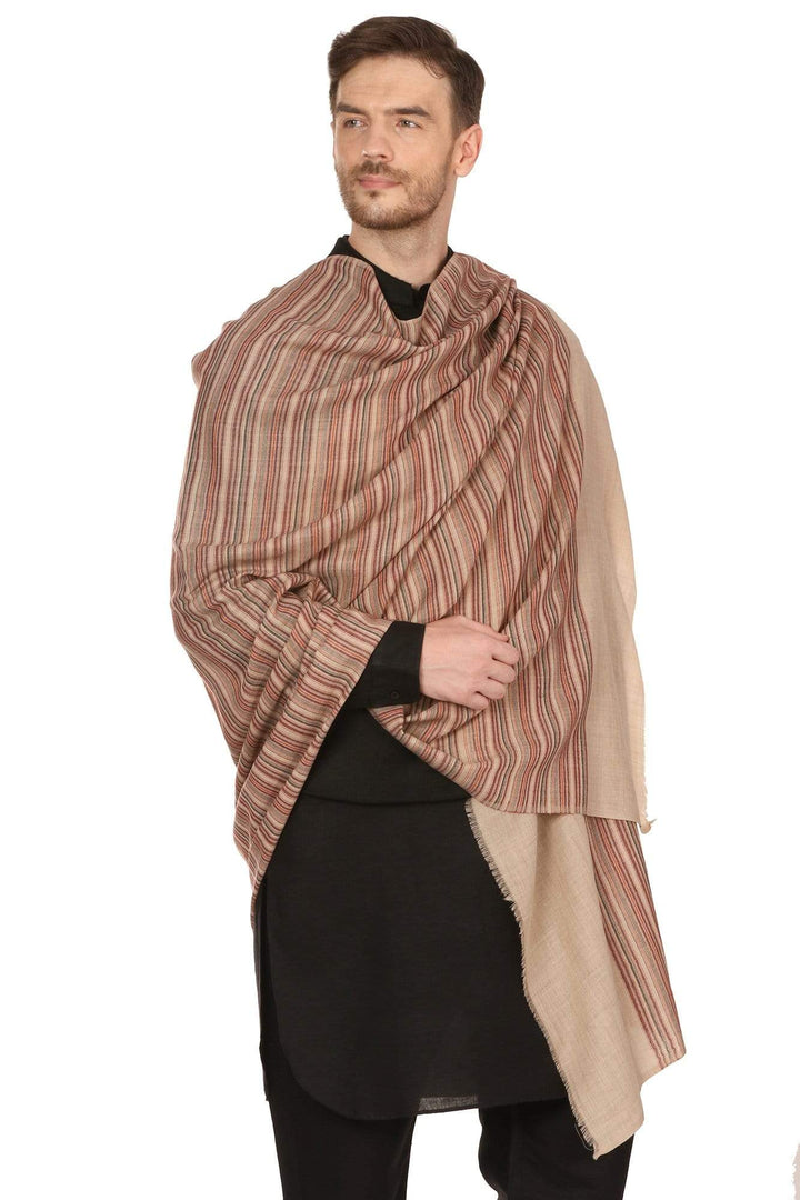 Pashtush Mens Fine Soft Striped Stole
