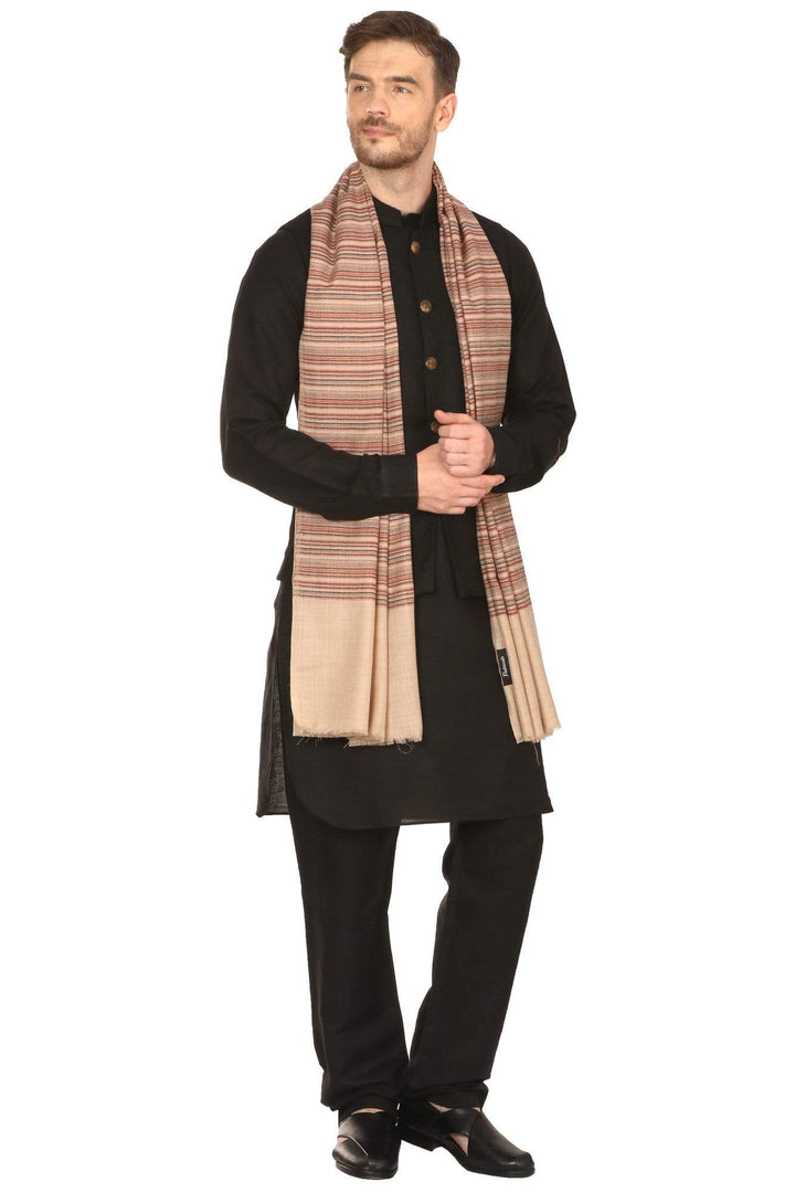 Pashtush Mens Fine Soft Striped Stole
