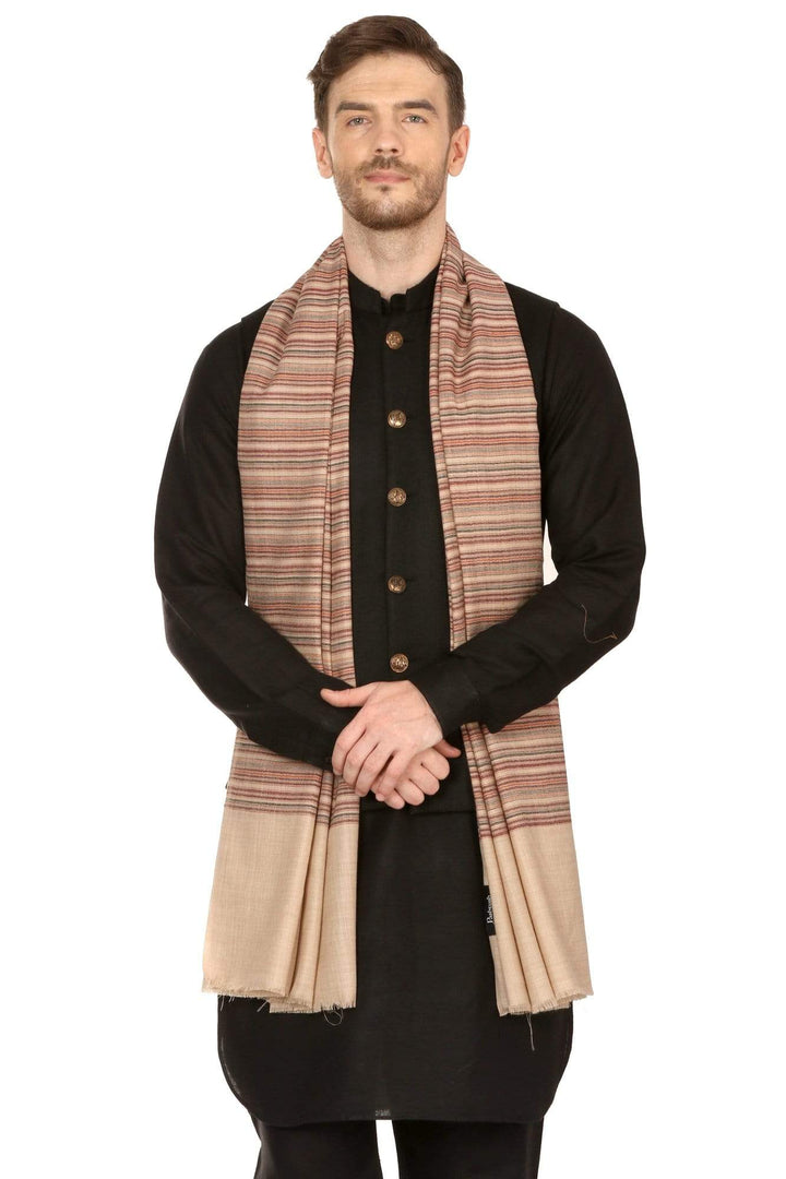 Pashtush Mens Fine Soft Striped Stole