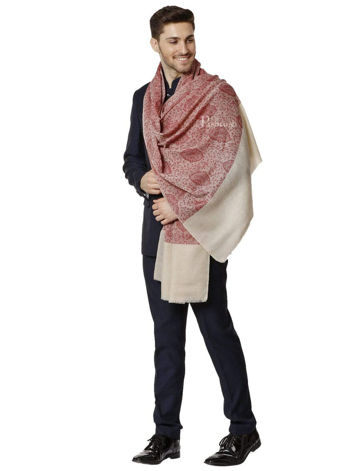 Pashtush India 70x200 Pashtush Mens Fine Wool Luxury Stole, Soft and Warm