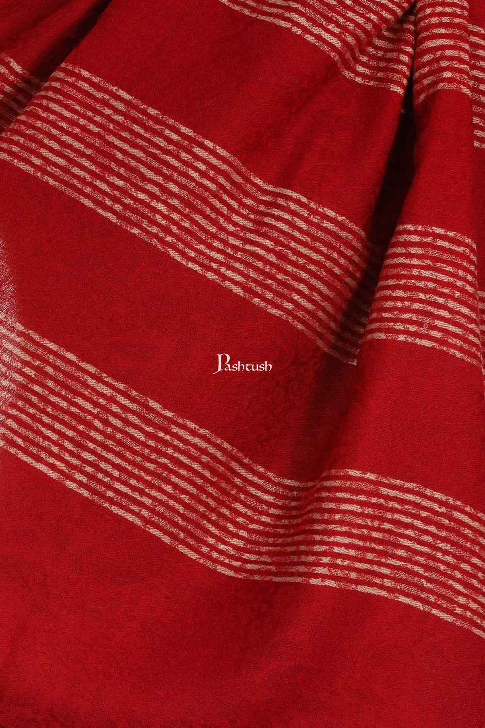 Pashtush India Mens Scarves Stoles and Mufflers Pashtush Mens Fine Wool Reversible Muffler, Soft And Warm - Deep Maroon