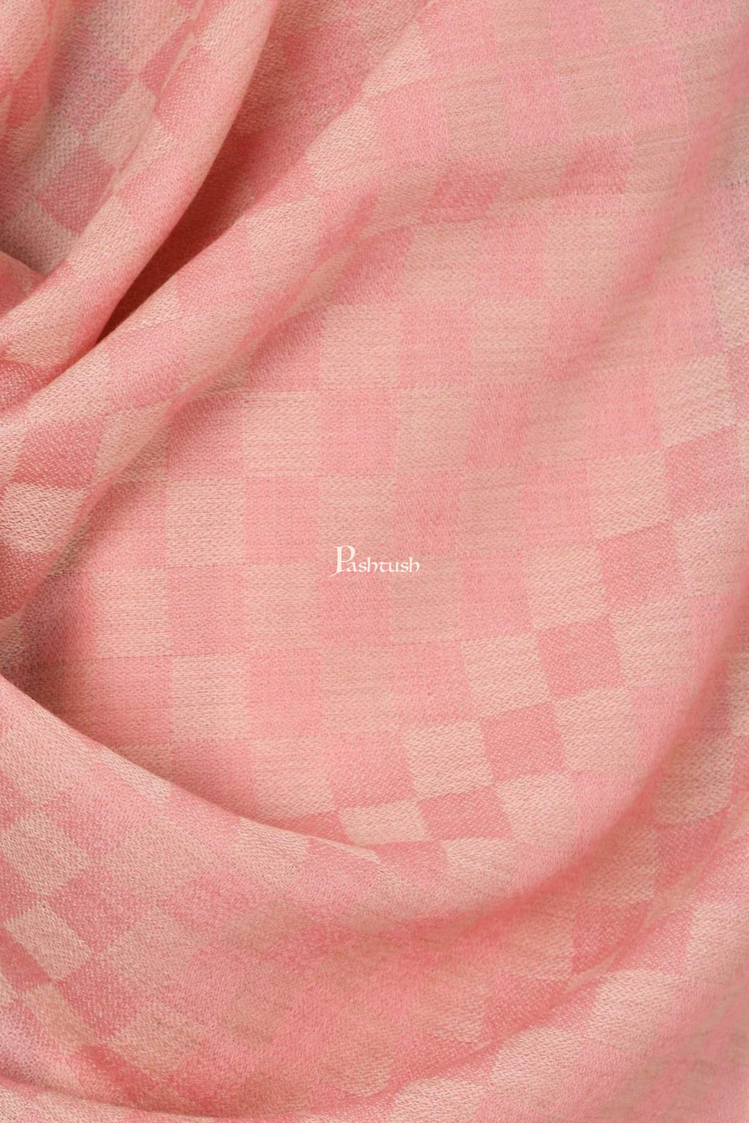 Pashtush India Mens Scarves Stoles and Mufflers Pashtush Mens Fine Wool Reversible Muffler, Soft And Warm - Pink