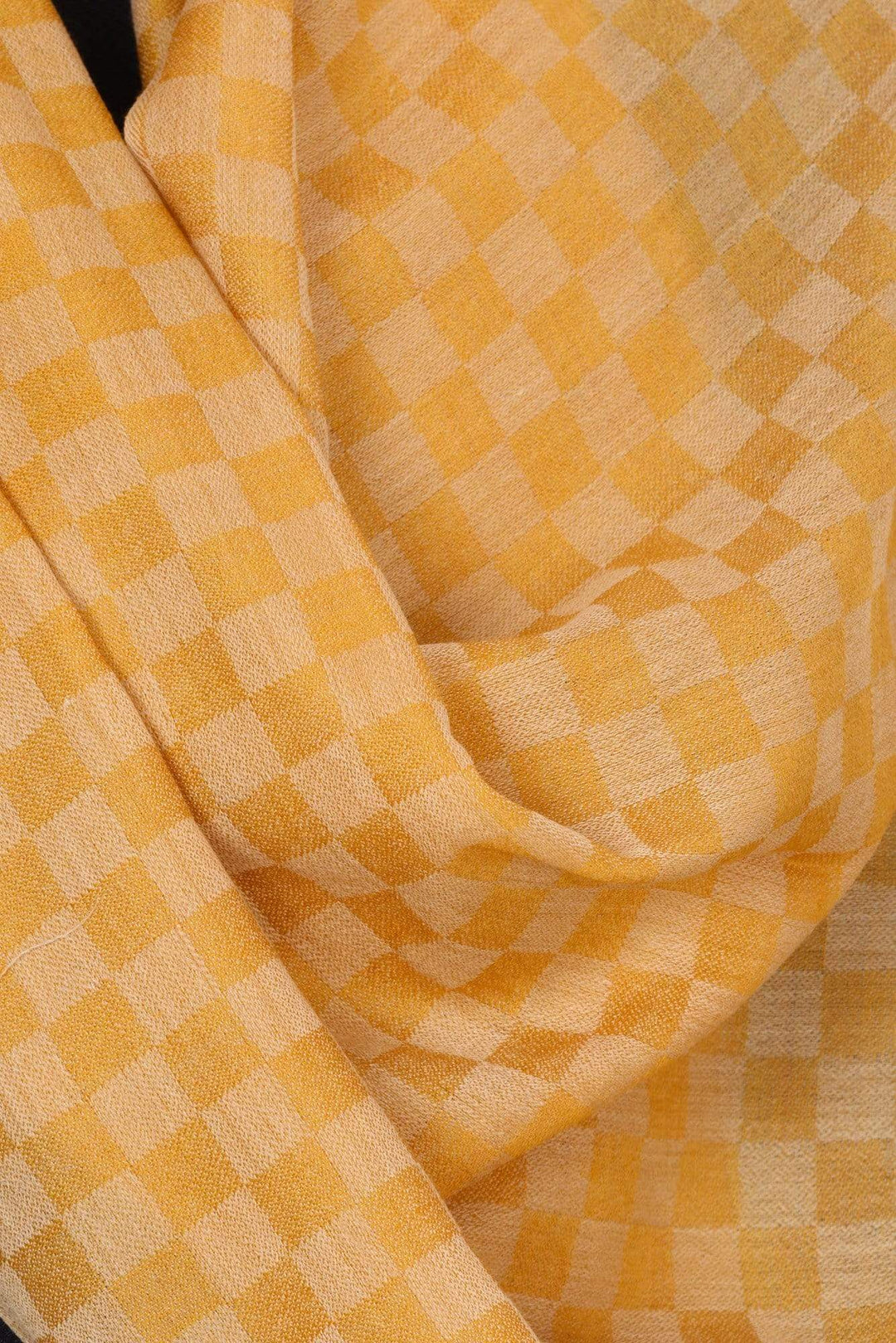 Pashtush Store Stole Pashtush Mens Fine Wool Reversible Muffler, Soft and Warm - Yellow