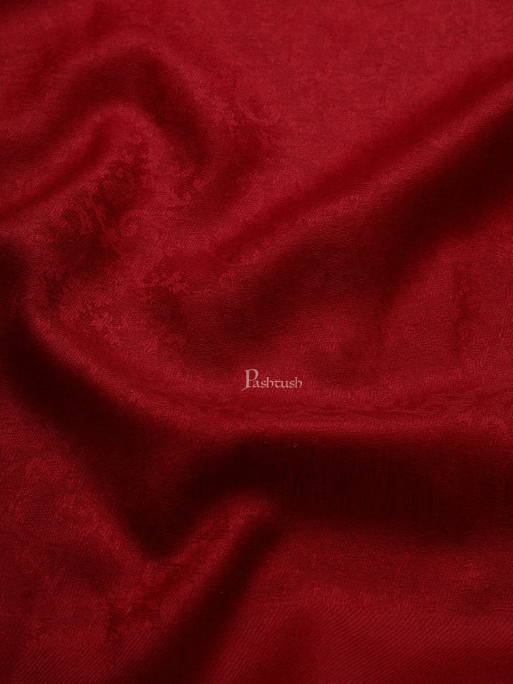 Pashtush India Mens Scarves Stoles and Mufflers Pashtush mens Fine Wool stole, jacquard design, Maroon