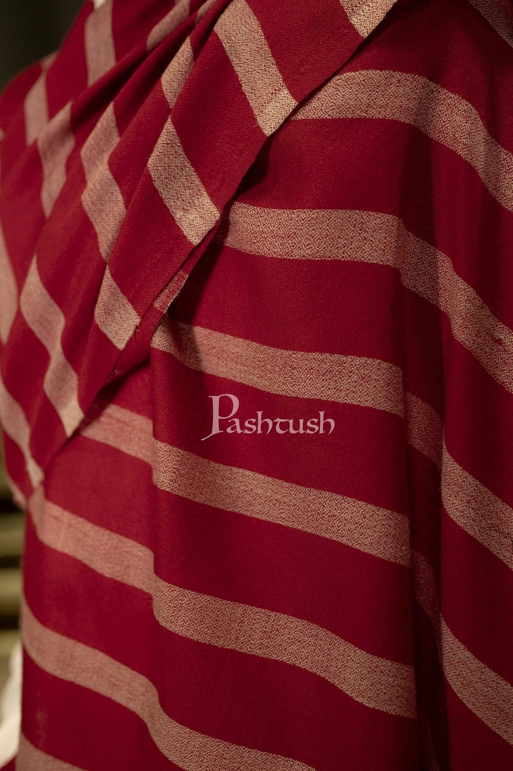 Pashtush India 70x200 Pashtush Mens Fine Wool Stole, Maroon